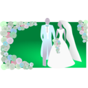 download Bride And Groom clipart image with 315 hue color