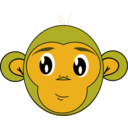 download Red Monkey clipart image with 45 hue color