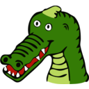 download Drawn Crocodile clipart image with 0 hue color