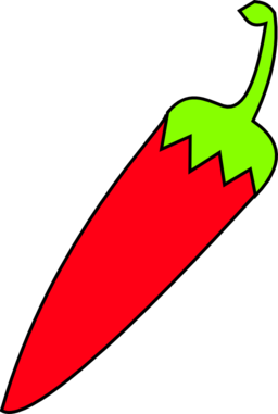 Red Chili With Green Tail