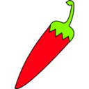 download Red Chili With Green Tail clipart image with 0 hue color