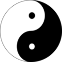 download Yin Yang clipart image with 0 hue color