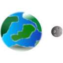 download Planet With Moon clipart image with 0 hue color