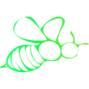 download Bee Icon clipart image with 90 hue color