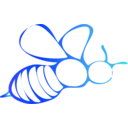 download Bee Icon clipart image with 180 hue color