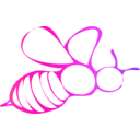 download Bee Icon clipart image with 270 hue color