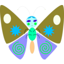 download Cartoon Butterfly clipart image with 135 hue color