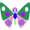 download Cartoon Butterfly clipart image with 225 hue color