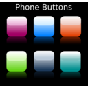download Phone Buttons clipart image with 180 hue color