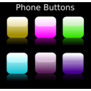 download Phone Buttons clipart image with 270 hue color
