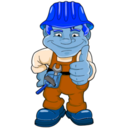 download Blue Worker clipart image with 180 hue color