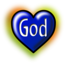 download God Heart Text Converted To Image Path clipart image with 225 hue color