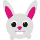 download Rabbit clipart image with 0 hue color