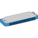 download Harmonica clipart image with 180 hue color