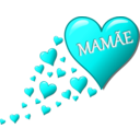 download Hearts For Mom clipart image with 180 hue color
