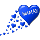 download Hearts For Mom clipart image with 225 hue color
