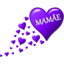 download Hearts For Mom clipart image with 270 hue color