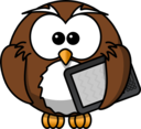 Owl With Ebook Reader