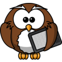Owl With Ebook Reader