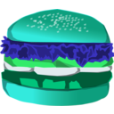download Burger clipart image with 135 hue color
