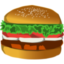 download Burger clipart image with 0 hue color