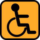 download Accessible Sign clipart image with 180 hue color