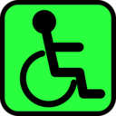 download Accessible Sign clipart image with 270 hue color