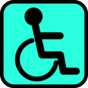 download Accessible Sign clipart image with 315 hue color