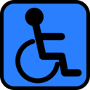 download Accessible Sign clipart image with 0 hue color