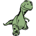 download Dinosaur clipart image with 45 hue color