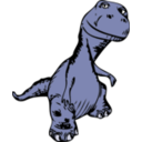 download Dinosaur clipart image with 180 hue color