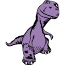 download Dinosaur clipart image with 225 hue color