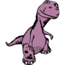 download Dinosaur clipart image with 270 hue color