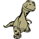download Dinosaur clipart image with 0 hue color