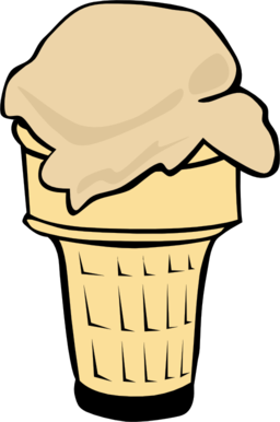 Fast Food Desserts Ice Cream Cone Single