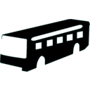 download Bus Silhouette clipart image with 180 hue color
