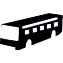 download Bus Silhouette clipart image with 270 hue color