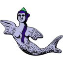 download Mermaid clipart image with 90 hue color
