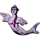download Mermaid clipart image with 135 hue color