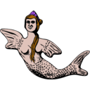 download Mermaid clipart image with 225 hue color