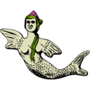 download Mermaid clipart image with 270 hue color