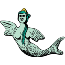 download Mermaid clipart image with 0 hue color