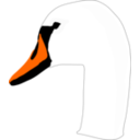 download Swan clipart image with 0 hue color