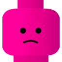 download Lego Smiley Sad clipart image with 270 hue color