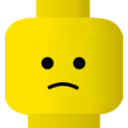 download Lego Smiley Sad clipart image with 0 hue color