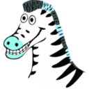 download Drawn Zebra clipart image with 135 hue color