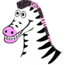 download Drawn Zebra clipart image with 270 hue color