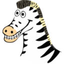 download Drawn Zebra clipart image with 0 hue color