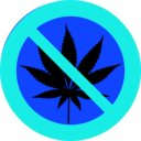 download No Cannabis clipart image with 180 hue color