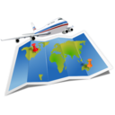 download Travel Map clipart image with 0 hue color